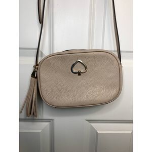 Kate Spade Beige Kourtney Leather Camera Crossbody Bag - EUC